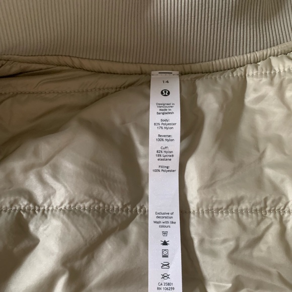 Lululemon Non Stop Bomber - Picture 2 of 3